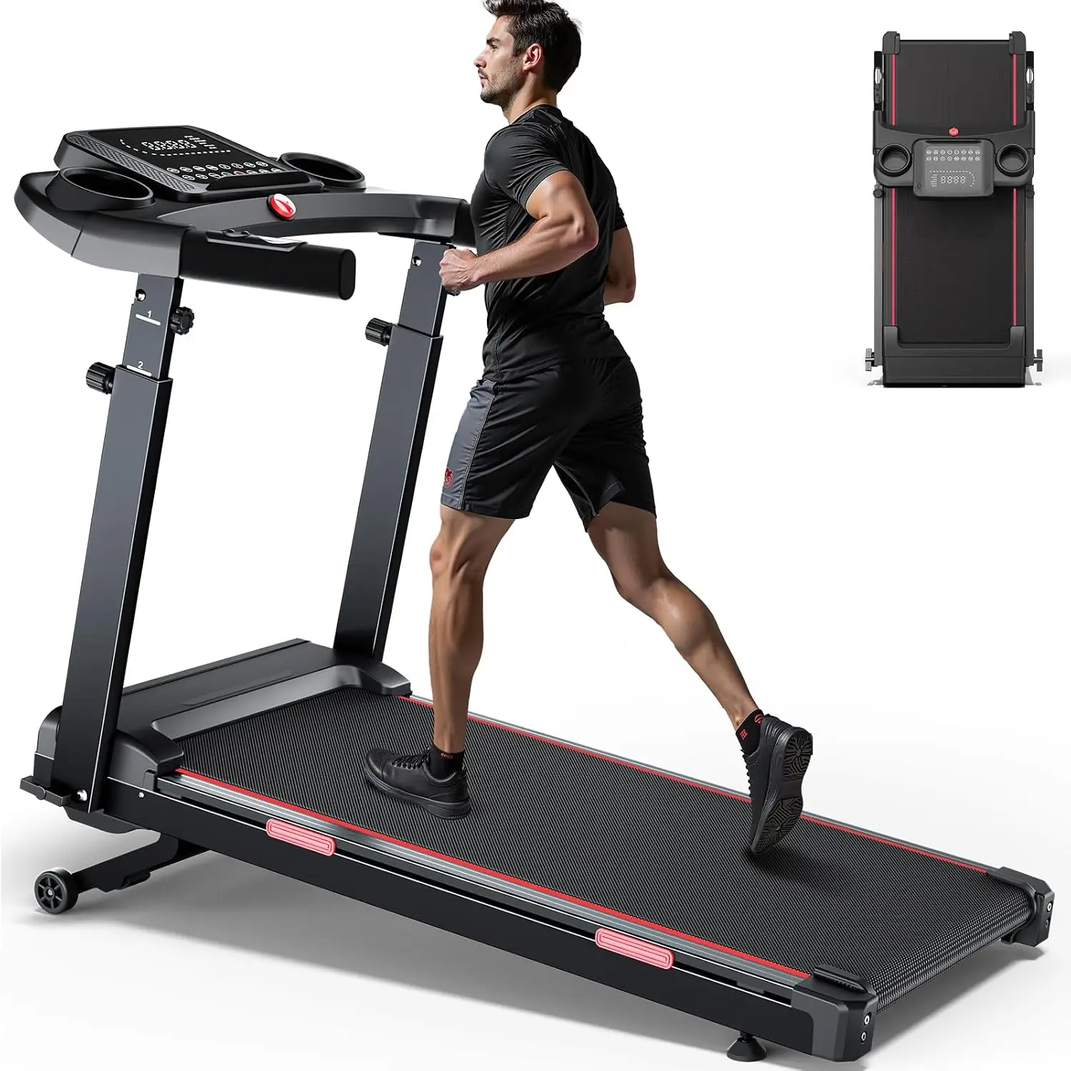 3.5 HP Treadmill with 20% Auto Incline for Home, Heavy Duty 400lb Capacity, Custom
