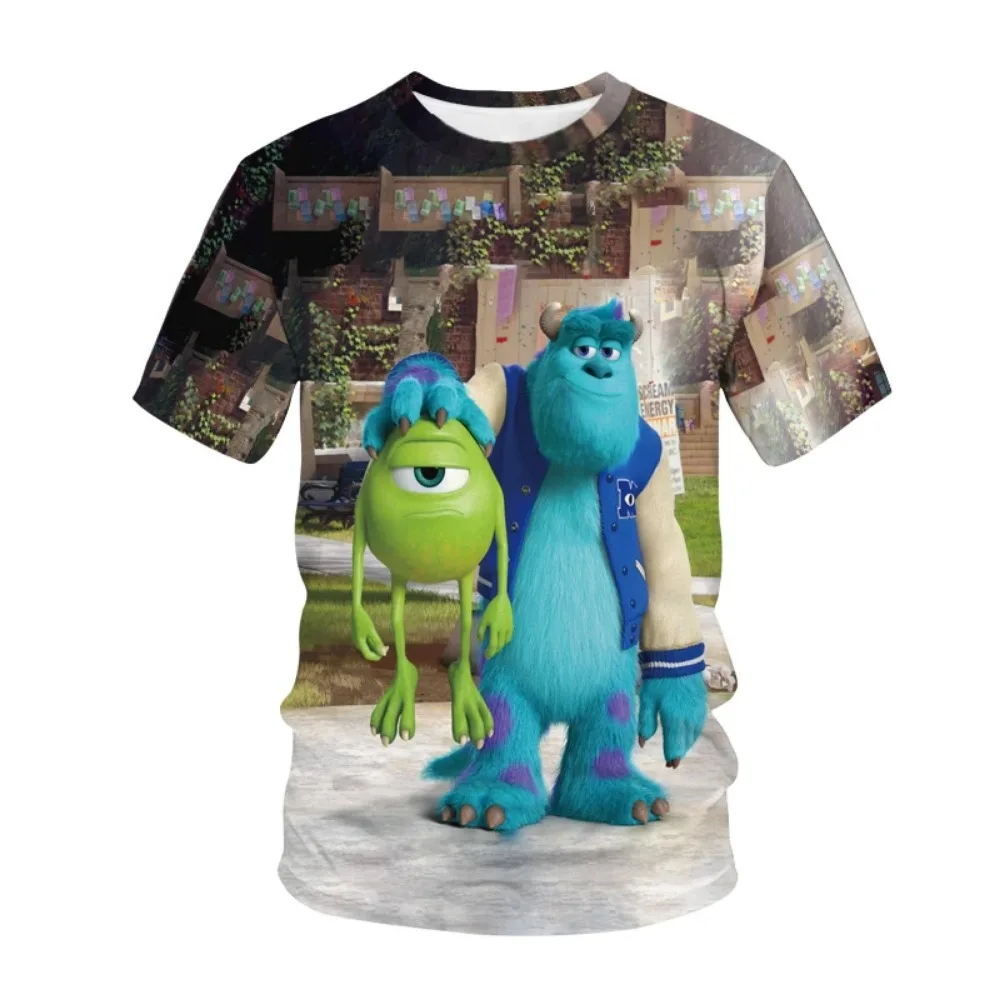 

Summer 2025 Disney Monsters Inc 3D Printed Man Woman T-shirt Casual Comfortable Short Sleeve Top Cute T-Shirt