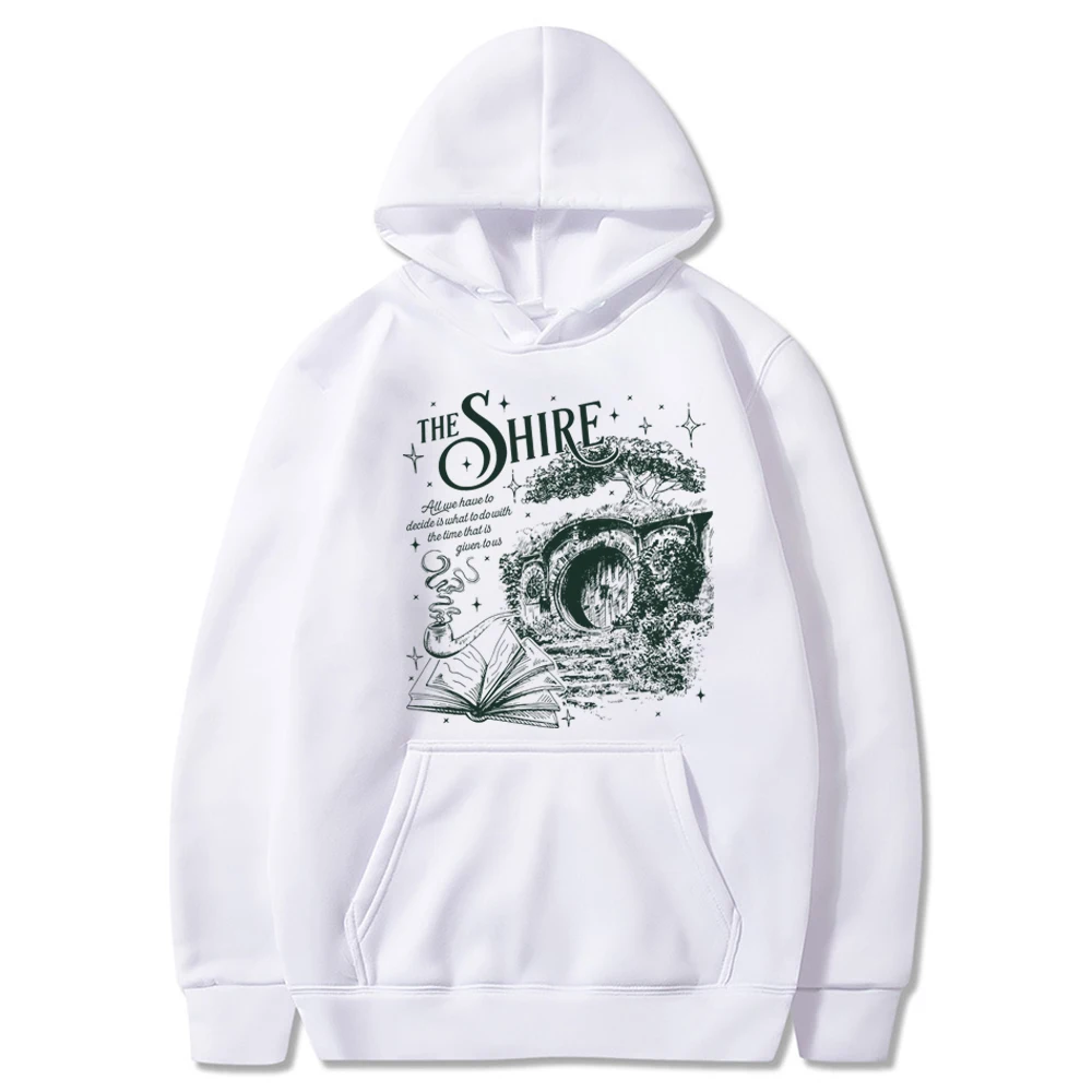 The Shire LOTR Hoodie Fantasy Book Lover Shirts Funny Second Breakfast Club Sweater Middle Earth Baggins Gandalf Bookish Hoodies