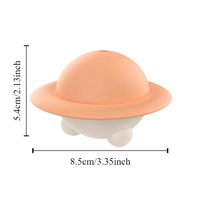 1PC Silicone Cute UFO Shape Small Ice Hockey Mould Whisky Flying Saucer Round Making Ice Cube Mold Kitchen Tool Popsicle Mold images - 6