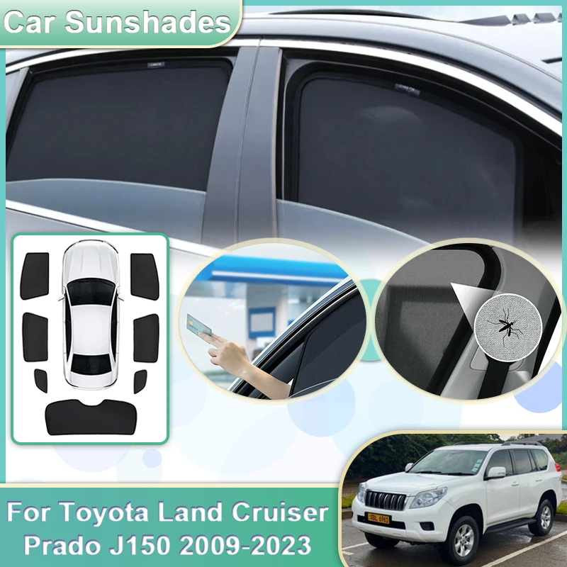 

Car Mesh Sun Shade For Lexus GX 460 400 Toyota Land Cruiser Prado J150 2009-2023 Sunshades Windshield Window Visors Accessories