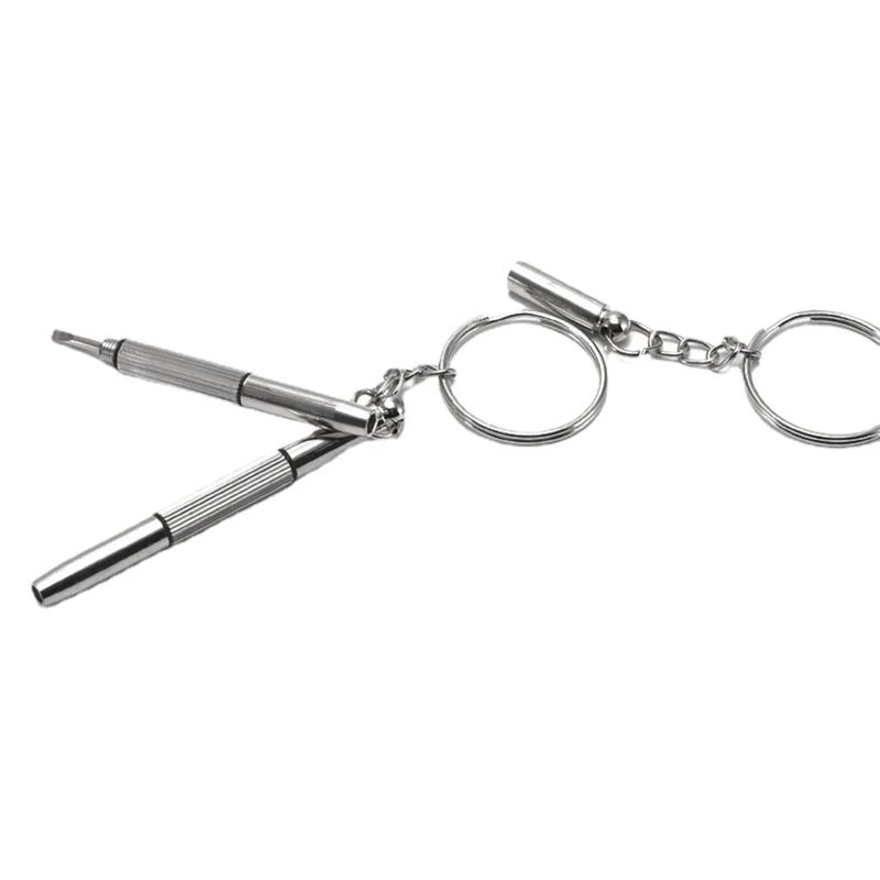 

652F Keychain Eyeglass Screwdriver Screwdriver for Key 10PCS/Set 3 in 1 Aluminum Steel Eyeglass Screwdriver Sunglass Watch Re