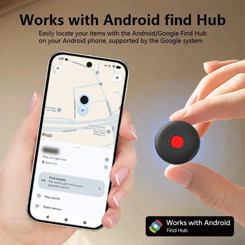 

Anti-lost Tracker Smart Tag for Samsung Android Tracker Work with Google Find My Air Tag Locator Finder Keys Gobal Positioning
