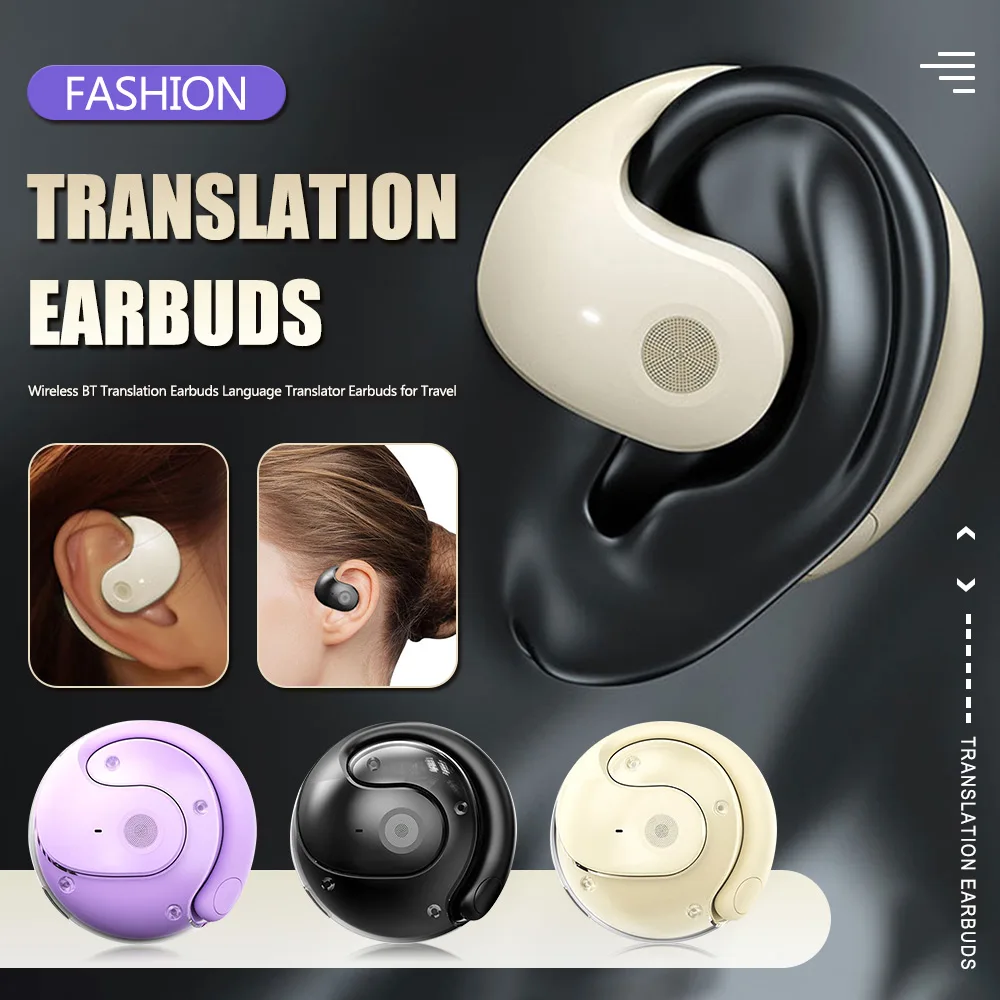 Wireless BT Language Translator Earbuds Real-time Translation Language Translation Device Over 70 Languages for Travel Business