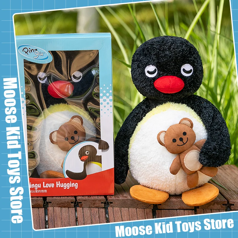 

Authentic Penguin Pingu Vinyl Doll Blind Box Toys Holding Bear Pingu Surprised Box Gift Decor Ornaments Toy Girls Birthday Gifts