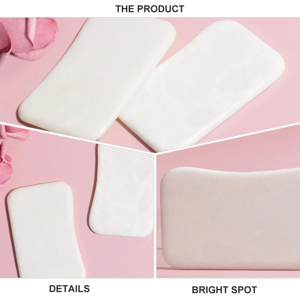 

1Pcs Natural Jade Gua Sha Board Massage Tool Spa Body Scraping Tool for Neck Face Comfortable Therapy Scraping Board