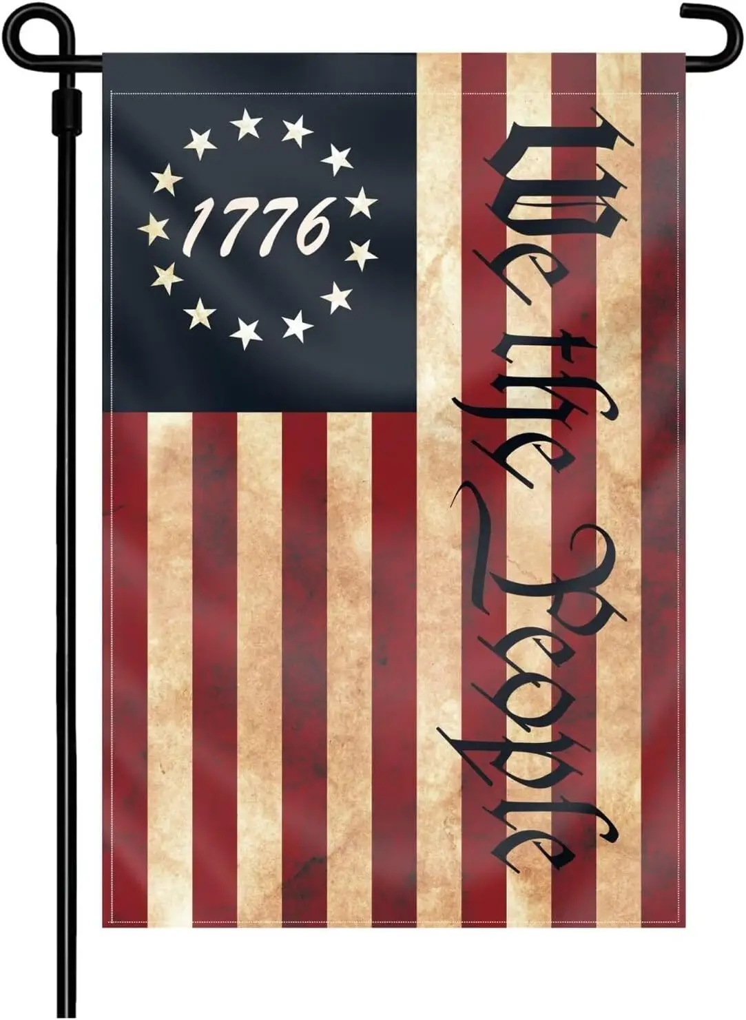 We The People 1776 Flag Double Sided 12x18in Outdoor Vintage American Betsy Ross 13 Star Flags for Yard Lawn Home Garden Decor U