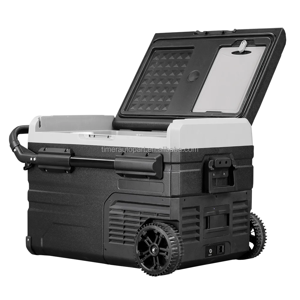 

35L Portable Fridge Suv Car Home Use Two Door Refrigerator With Wheel Cooler Box Freezer Rv With Battery