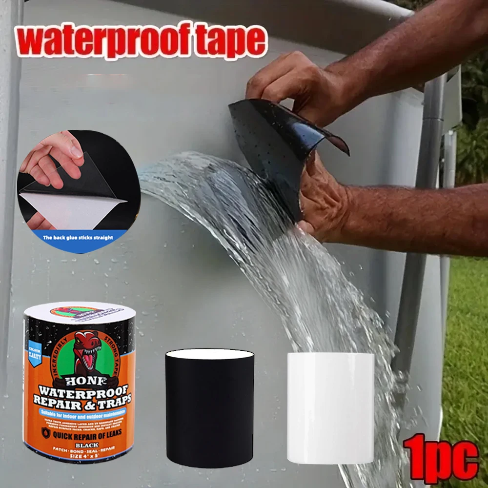 Black / Transparent Strong Waterproof Tape, High Strength Toughness, Suitable For Swimming Ring, Tent, Water Pipe ,Basin Repair