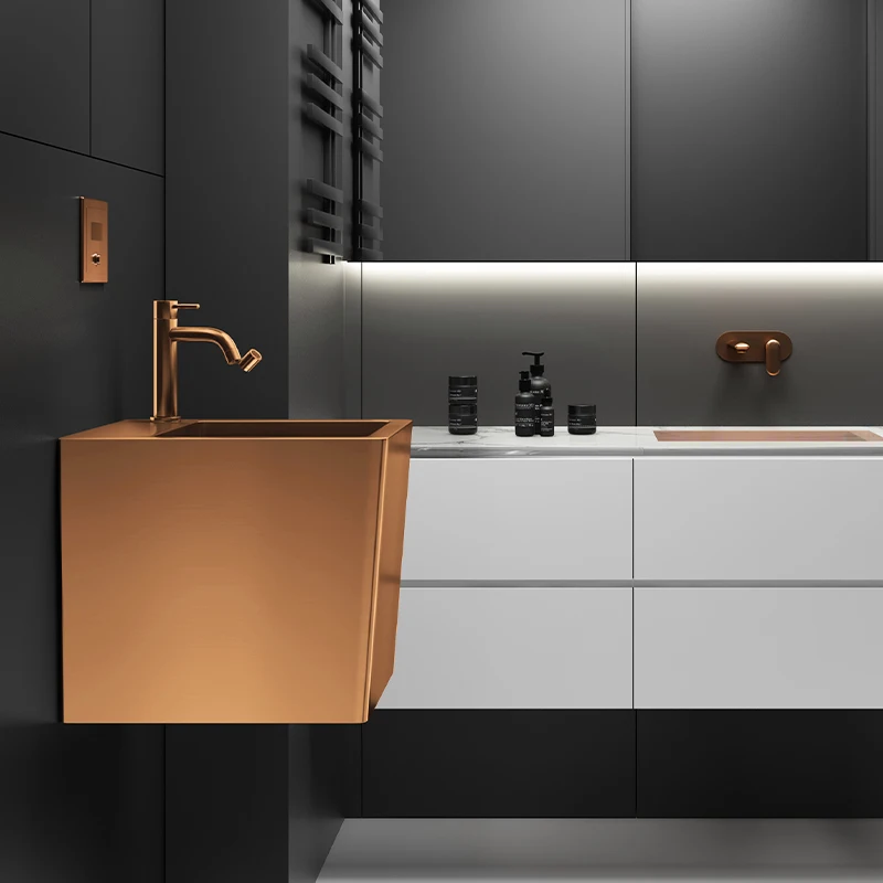 Bar rose gold stainless steel vomit pool hanging wall hand washing cough basin nightclub toilet drunk vomit basin