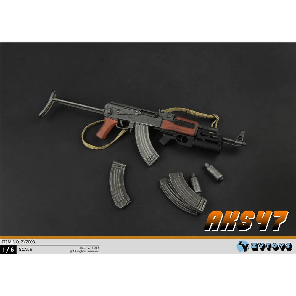 Zytoys 1/6 Schaal Ak47 Militair Wapenmodel Zy2008 Fit 12 ''Actiefiguur Soldaat Accessoires Collectie Plastic Materiaal