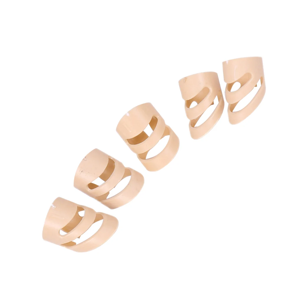 

5 Pcs Ring Finger Cover Acoustic Guitar Accessories Metal Electric Picks Thumb Medium Bass for Beginners