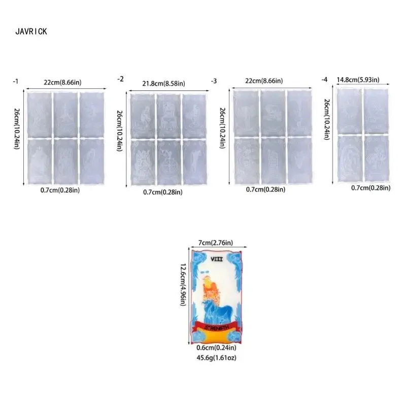 Силиконовая форма для карт Таро, формы для изготовления карт Таро, гибкая силиконовая эпоксидная форма D0LC