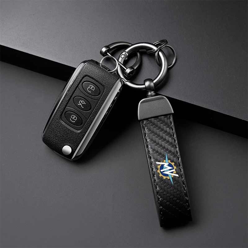 For MV Agusta F3 675 800 Brutale 800 1000 High-Grade Carbon Fiber Motorcycle Keychain Holder Keyring