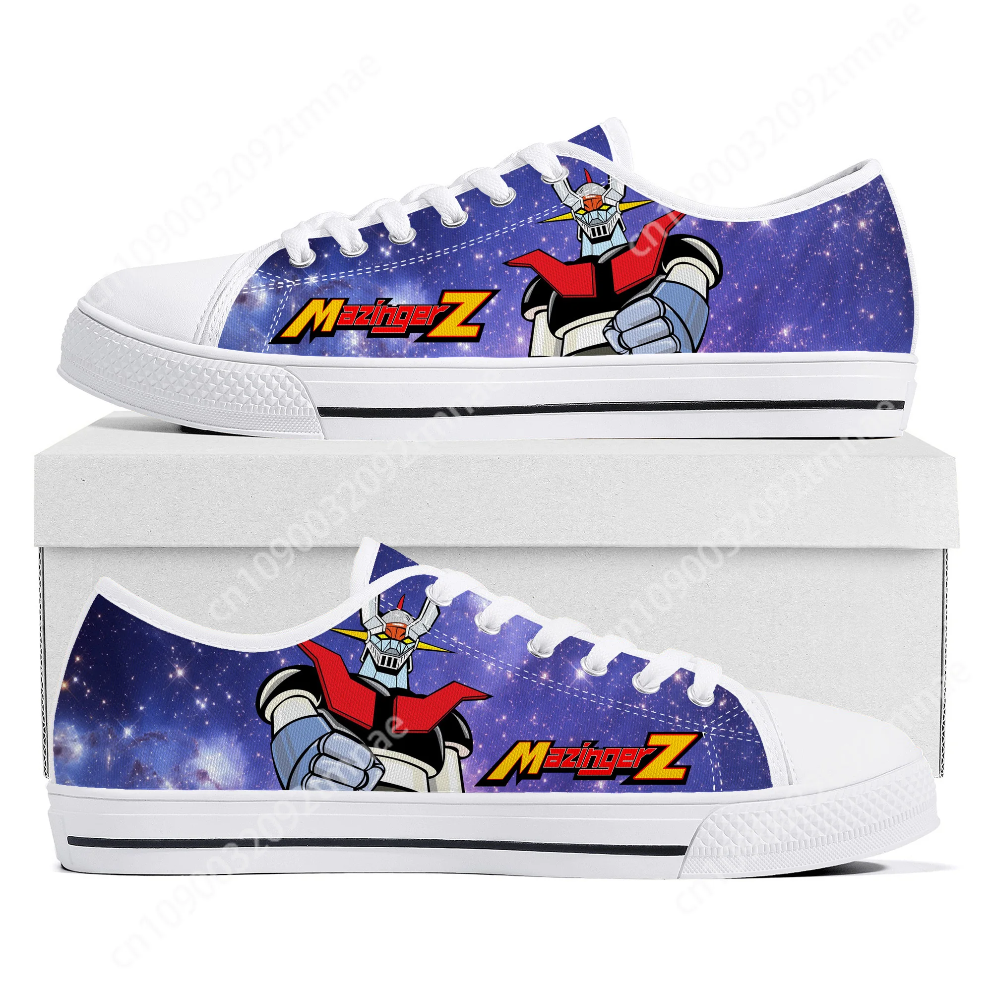 

Cartoon Manga Mazinger Z Anime Comics Low Top Sneakers High Quality Mens Womens Teenager Custom Sneaker Couple Shoes Custom Shoe