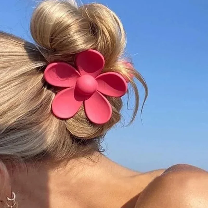 Nowe kwiatowe spinki do włosów dla kobiet kolorowe spinki do włosów spinki do kucyka uchwyt na włosy moda Barrette dziewczyny nakrycia głowy akcesoria do włosów