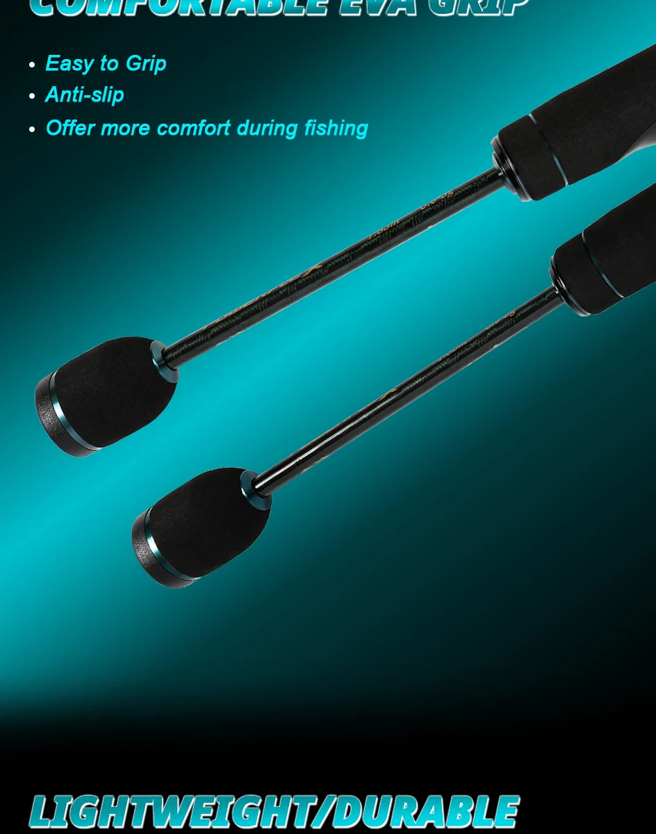 MIFINE TORNADO Ultraleichte Spinnrute 30T für Köder 0,6-3g/0,8-5g/1-6g für Süßwasser Salzwasser Forellen- und Barschangeln mit Tubular-Spitzen – Detail 6