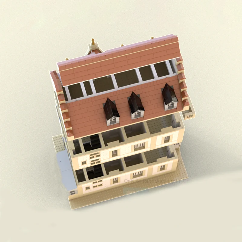 3639 قطعة MOC كارل بنز هاوس كارل هاوس وحدات نموذج هدية الكريسماس ألعاب البناء كتل البناء لتقوم بها بنفسك فكرة الإبداعية الطوب #2