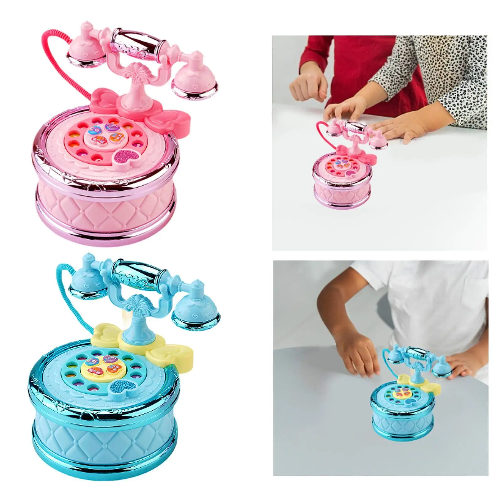 Jouet de téléphone pour enfants, jeu de simulation, téléphone de princesse pour enfants âgés de 3 ans et plus