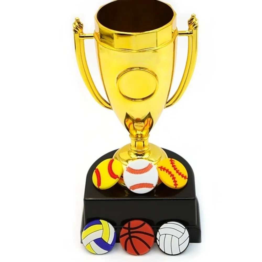 Gold Color Football Trophy Plastic Material Golden Honor Sports Award Creative Design Large Size Large Trophy Easter Party
