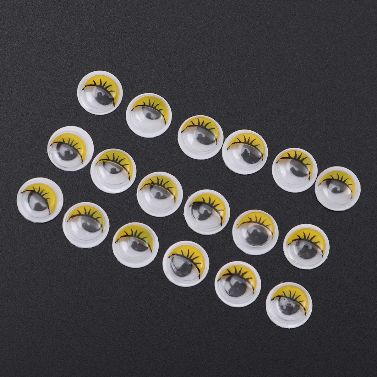 100Pcs 8mm Eyelashes Wiggly Wobbly Googly Eyes for Toys DIY Craft Decor (Blue) diy eyes diy cartoon eyes