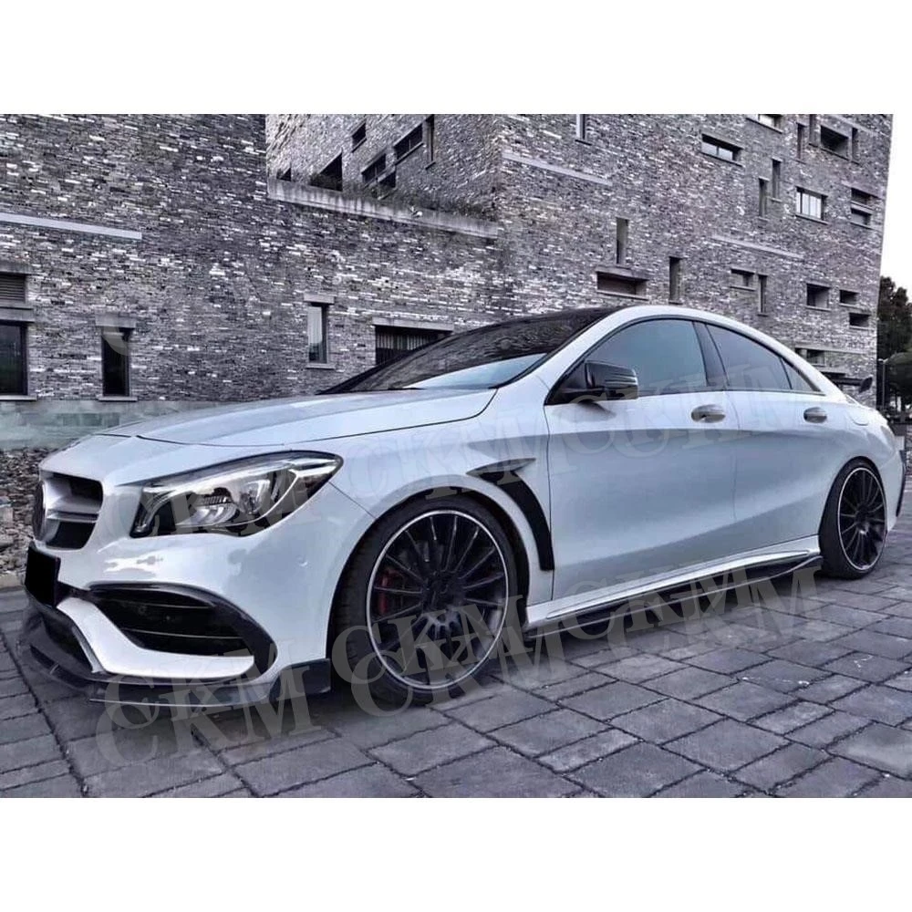 

Carbon Fiber for Mercedes Benz CLA Class W117 CLA45 AMG 2016 2017 2018 Car Trim Cover Front Bumper Lip Spoiler Flaps Canard