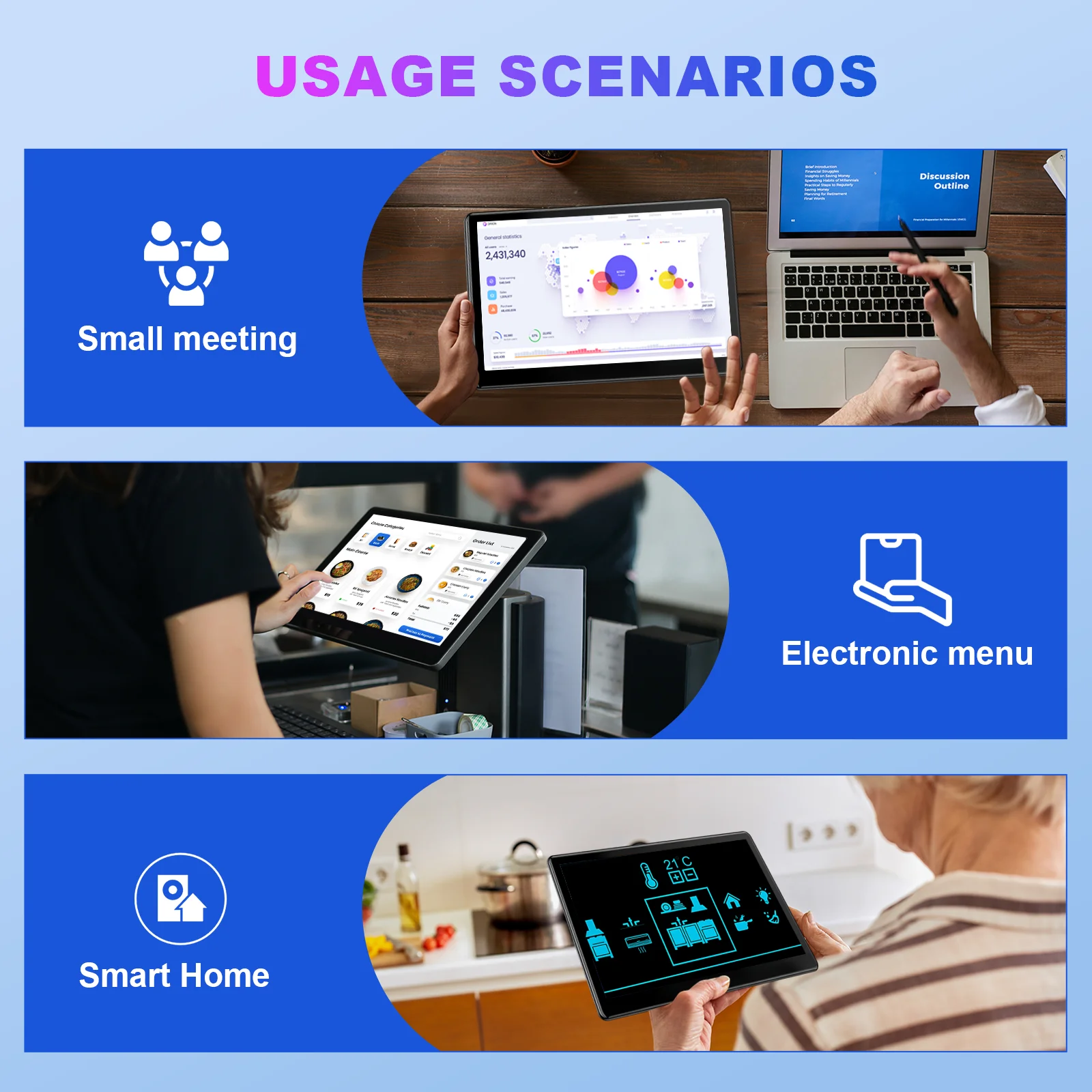 13.3/14.0/15.6 Inch 1920*1200 16:10 Capacitive Touch Screen VESA Industrial Monitor With VGA HDMI BNC AV USB Port for CNC Kiosk view 5