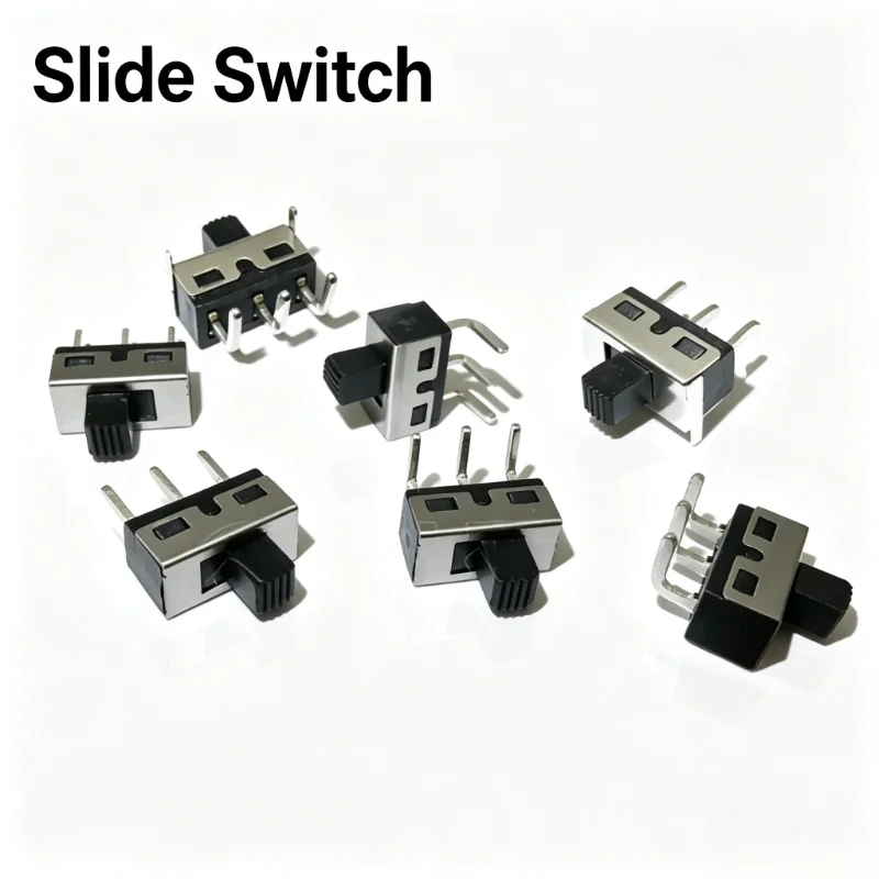 10PCS SS12D10 SS12D06 Toggle Switch Straight / Right Angle 3 Pin 1P2T Handle High Slide Toggle Switches S12D11 Handle height 5mm