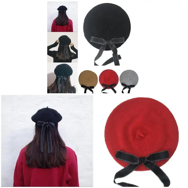 

Beret Hat Vintage Elegant Soft Stretch Cap Lightweight Classic Winter Beanie