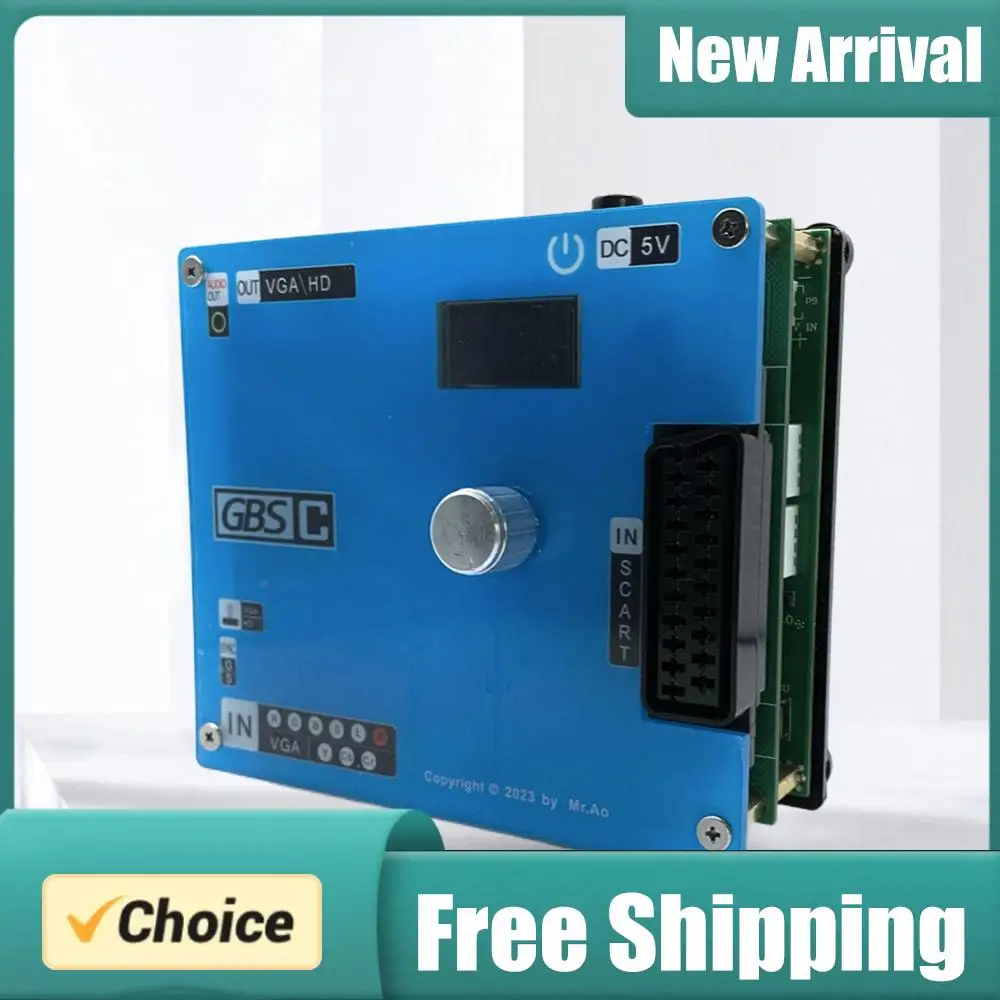 

Ретро-конвертер видеосигнала для игровых приставок, HD-видеоконвертер с LCD-экраном, адаптер VGA/SCART в VGA, сканер-конвертер для консоли PlayStation 2