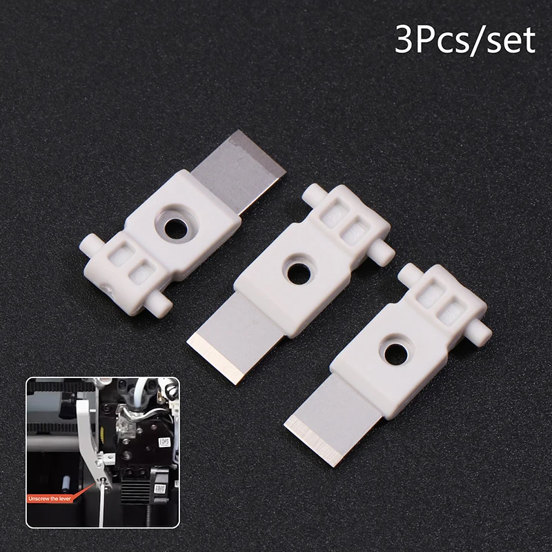 

3Pcs For Bambu Filament Cutter Blades Replacement For Bambu Lab X1/P1/A1 3D Printers Cutter Spare Parts