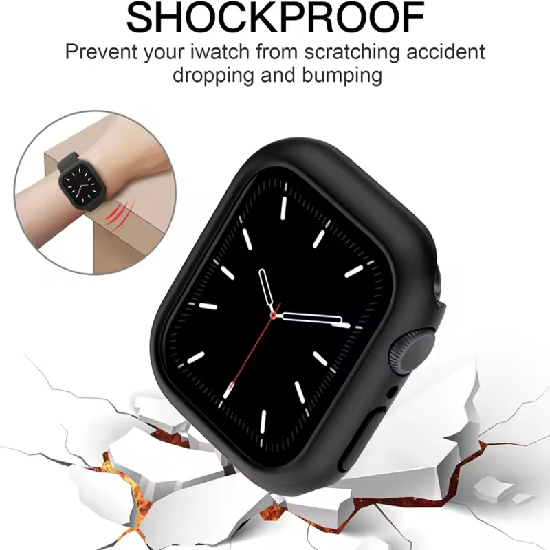 Case for Apple Watch 45mm 41mm 40mm 44mm 42mm 46mm Protective Cover Matte Hard PC Bumper Frame No Glass iWatch 10 SE 9 8 7 6 5 4 - Image 2