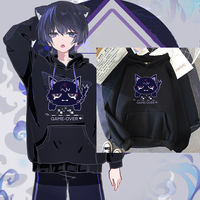 Genshin Impact Scaramouche Cat Hoodie Cute Women Korea Kawaii Wanderer Hoodies Unisex Autumn Winter Casual Pullovers Sweatshirts