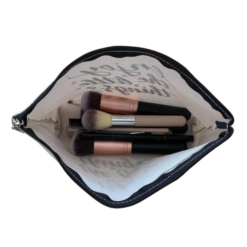 Vielseitige Aufbewahrungs-Make-up-Tasche mit inspirierenden Buchstaben, Kosmetiktaschen, geeignet für die Organisation von und