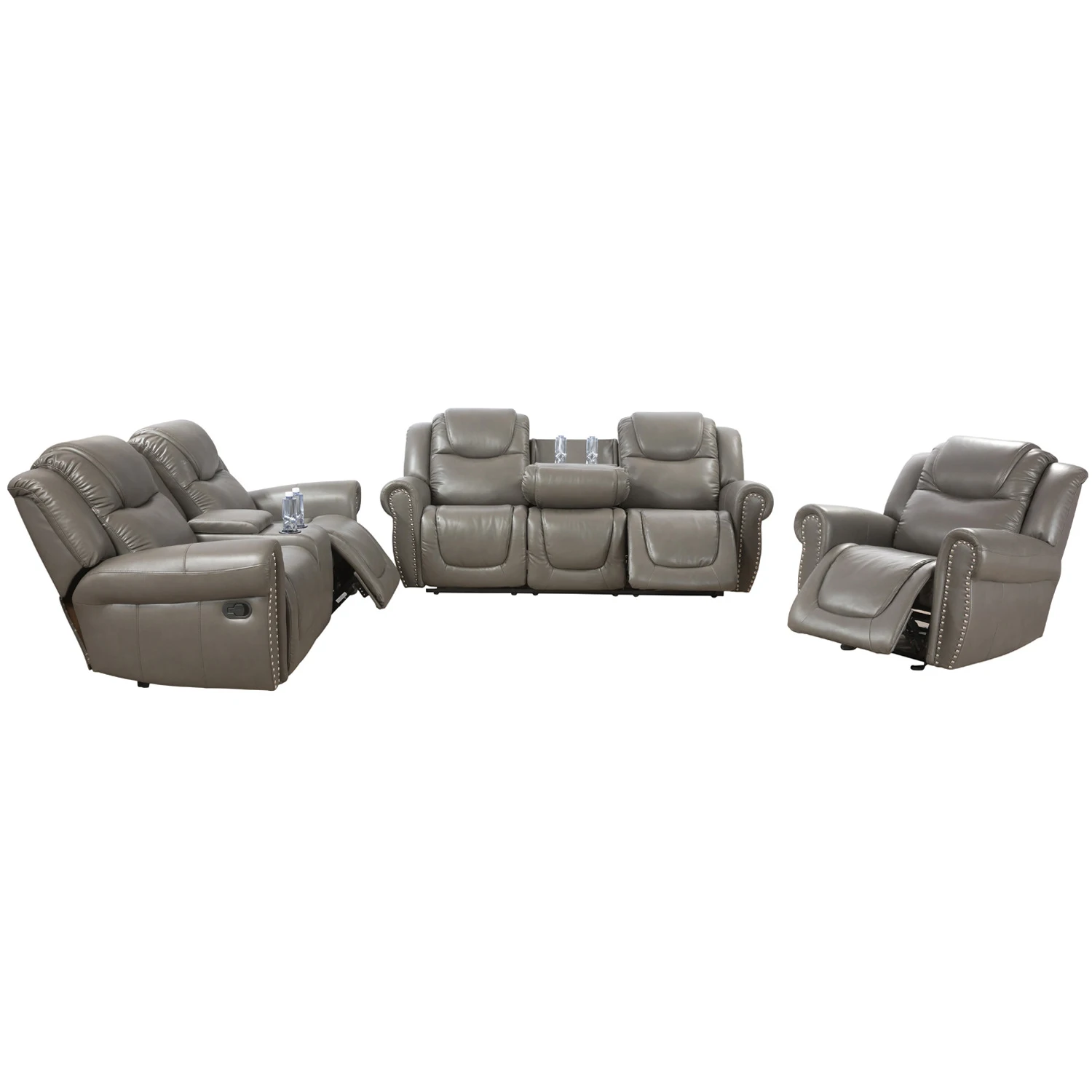 Hot Sale High Quality Living Room Furniture Luxury Recliner Sofa Three Seater Home Theatre Sofa Set