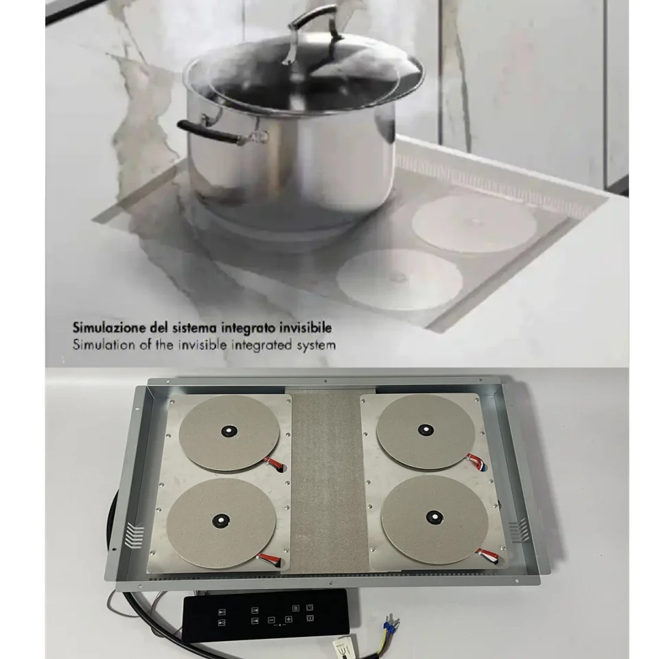 Hot Italian Invisible Induction Cooker, Half Bridge PCBA Insulated Heating, Non-Paste Pot Sintering Stone Invisible Cooker