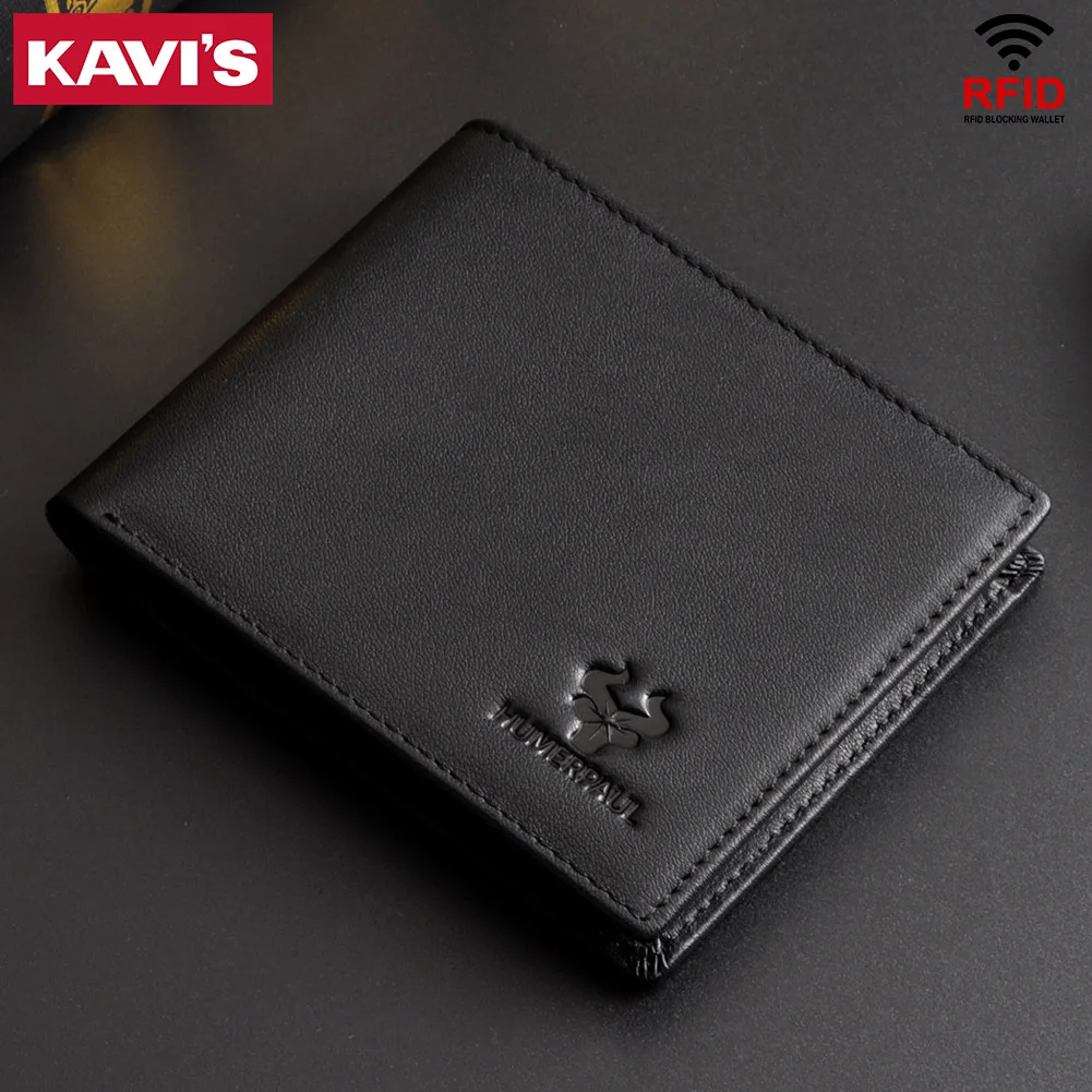 Handmade Wallet for Men Genuine Leather Credit Card Holder Purse with ID Window Short Male High Quality Cartera