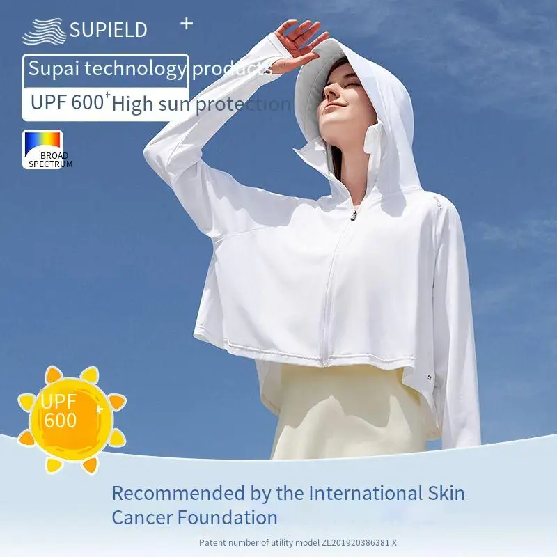 Supield Su Pai Full-band Short Sunscreen Clothing New Summer School Car Sunscreen Shawl Hooded Skin Clothing