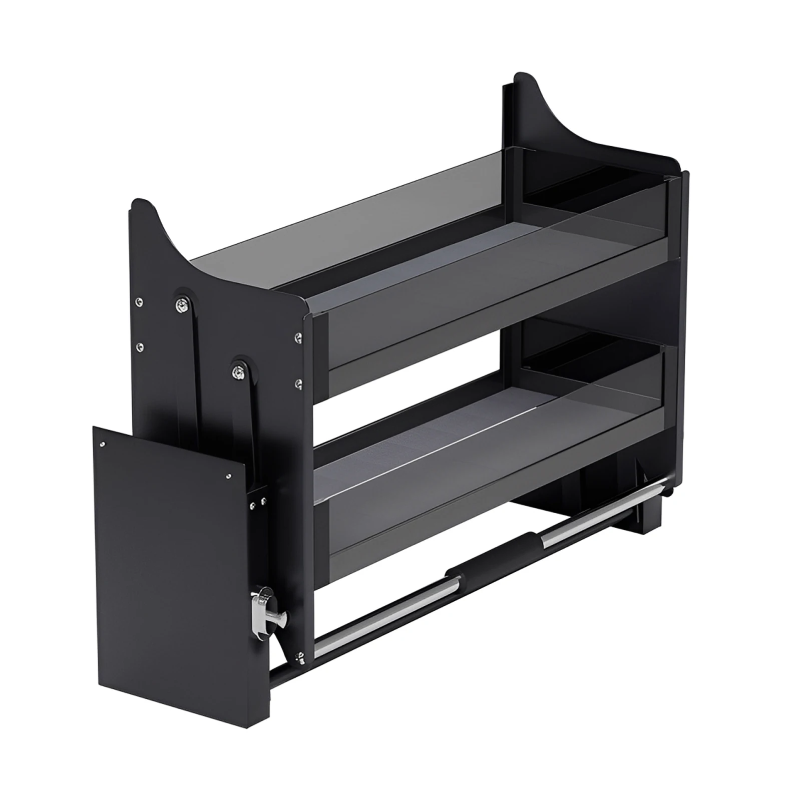 

2-Tier Pull-Down Elevator Pull Down Cabinet Organizer Upper Kitchen Wall Cabinet Storage Organizer