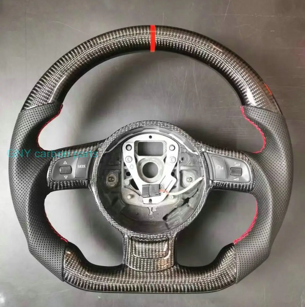 Carbon Fiber Manual Car Steering Wheel For Audi TT R8 2008-2012