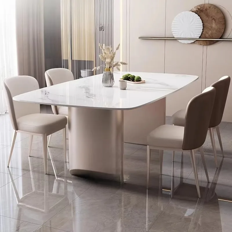 Unique Decorations Dining Table Gold Legs Metal Space Saving Restaurant Tables Luxury Commercial Mesas De Comedor Furniture Home