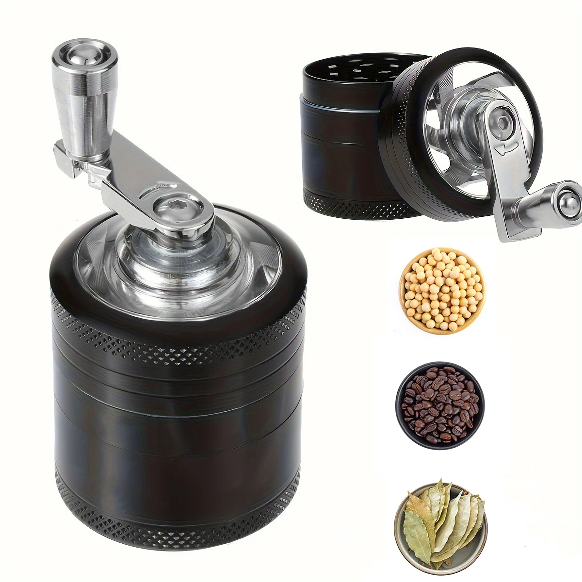 1.6-Inch/40mm Household Mini Nut and Hard Spice Manual Grinder for Nutmeg, Ginger, Rock Salt, and Pepper Corn