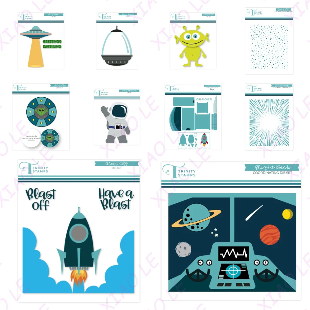 

Space Saucer Flight Deck Die Metal Cutting Dies Silicone Stamps Scrapbooking New Make Photo Album Card Diy Paper Embossing