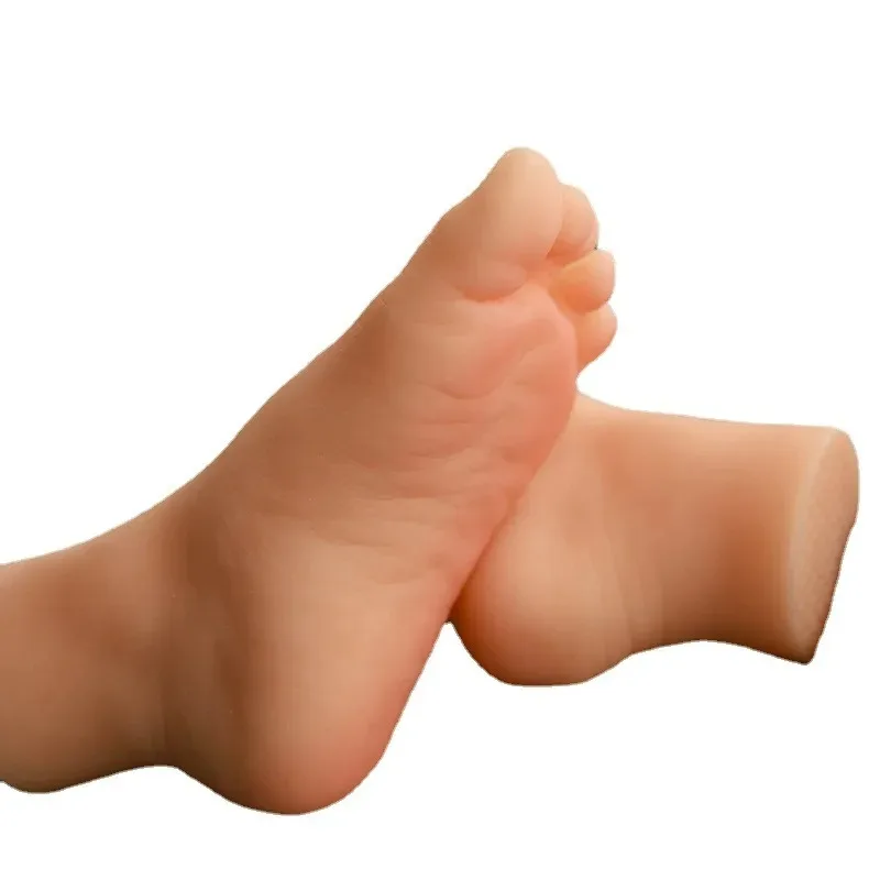 Lifelike Cute Child Foot Model High Simulation Kids Feet Shoes Display Sketch Props Fake Nail Art Photography H20