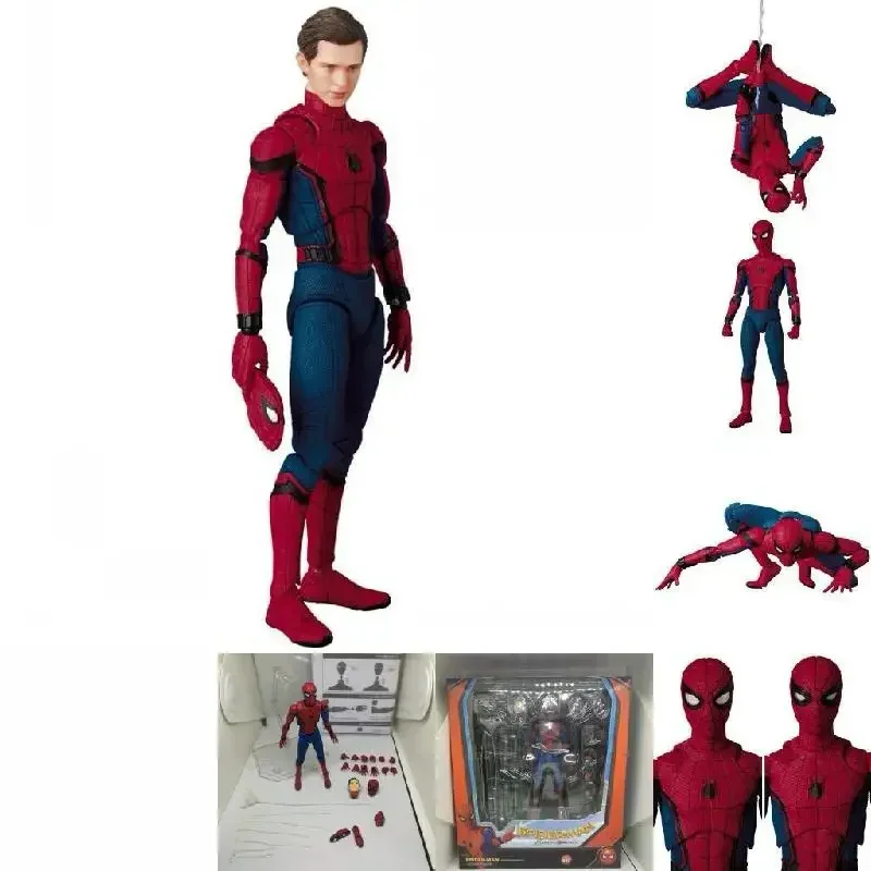 Figura de Acción de Spiderman de Marvel Avengers: Homecoming, Estatua con Rostro Intercambiable de Tom Holland, Modelo de Spiderman, Juguete Coleccionable, Regalo