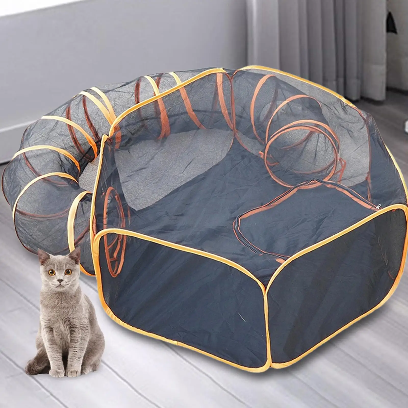 Tubo de túnel plegable para gatos, tienda de juegos para gatos, Centro de Actividades para mascotas, hámster interior, cachorro, conejo, suministros