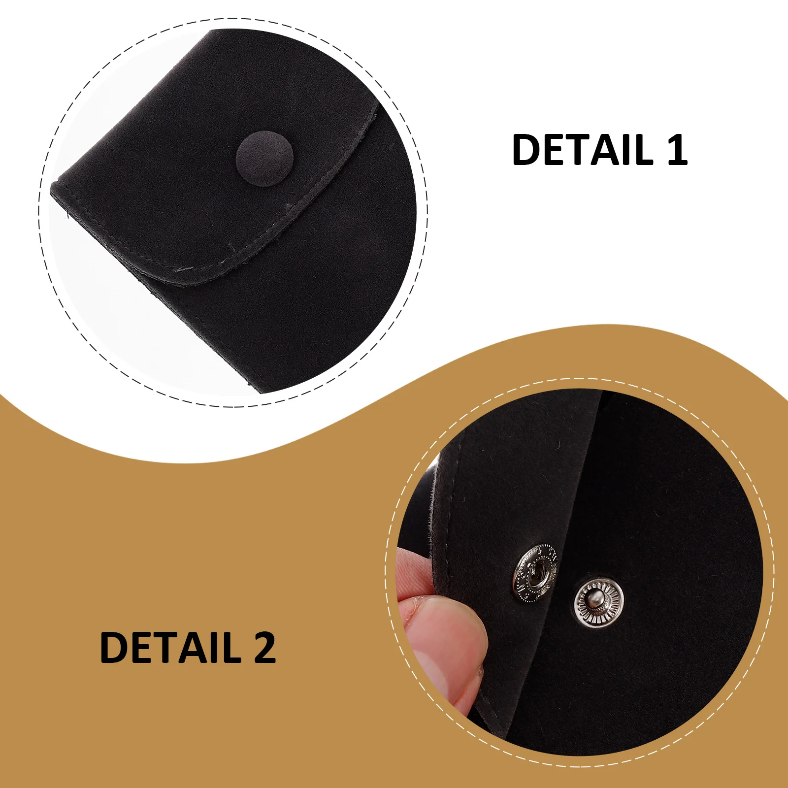 

2 Pcs Jewelry Watch Bracelet Storage Bag Pouch Wallet Packaging for Bags Travel