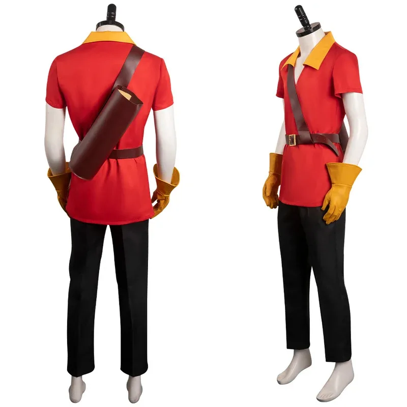 غاستون فانتاسي كارتون الجمال الوحش زي تمويه الكبار الرجال تأثيري لعب الأدوار فانتازيا الزي هالوين om[8