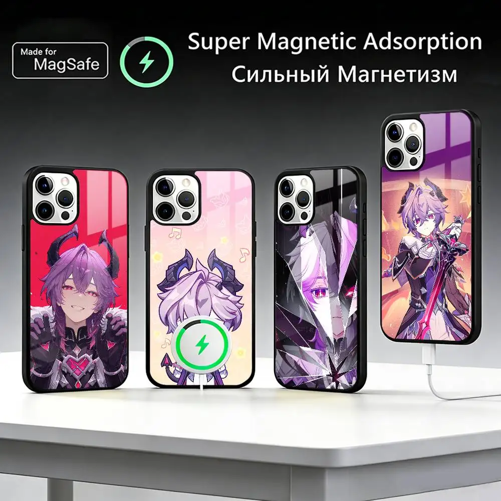 

G-Genshin I-Impact D-Durin Phone Case For iPhone17,16,15,14,13,12,11 Plus,Pro Max For Magsafe Wireless Charging