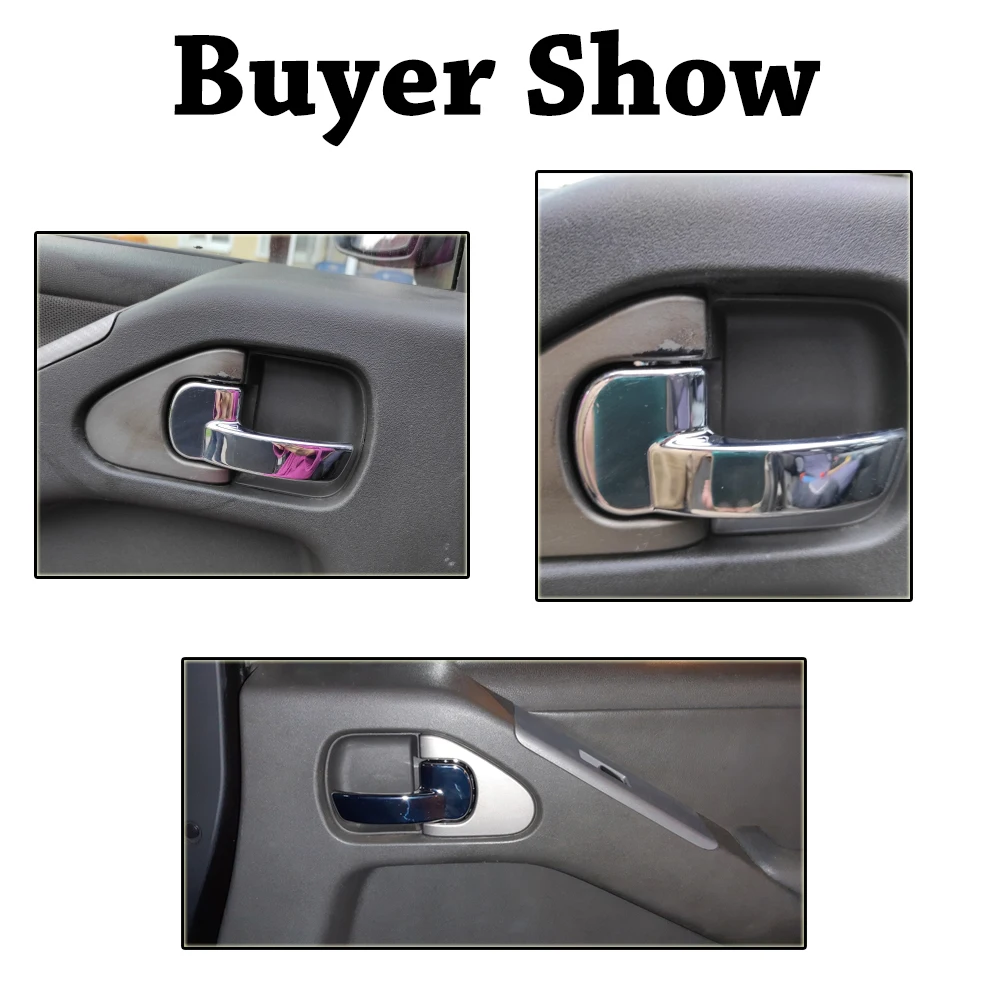 Front Rear Left Right Car Inner Interior Door Handle Knob Lock Cover For Nissan Navara D40 Pathfinder R51 806714X02B 806704X02B